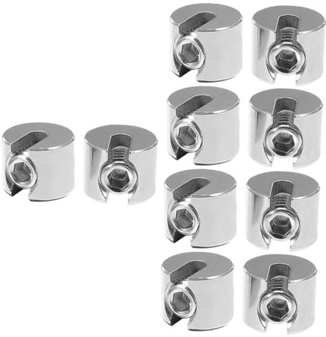 ULTECHNOVO 10 Stk Drahtseilklemme Kabelclip für Geländer Seilclip Kabelclip-Befestigung Drahtgeländer cable clips cable clamp Drahtseil Kabelclip Drahtseil Kabelklemme Rostfreier Stahl Silver