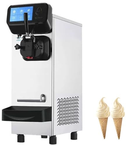 Single Head Table Top Ice Cream Machine - Commercial Electric Flavor Frozen Yogurt Machine with Intelligent Touch Display for Restaurant Snack Bar