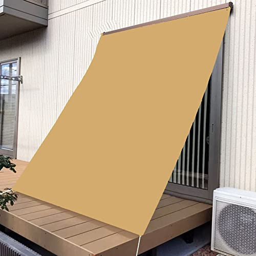 Tenda parasole rettangolare, 1,7 x 3,4 m, per terrazza, cortile, piscina, balcone, impermeabile, antivento, crema