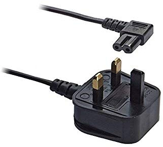 AJPARTS UK C7 to UK 3-Pin Plug Power Cable | Works with LG, Sony, Bush TVs, Monitors & Gaming Consoles 1Metre
