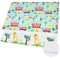 CCLIFE Krabbelmatte Baby Spielmatte Kinder 196x175x1.8cm Faltbar Spielteppich Spielunterlage Groß Rutschfest Beidseitig Tragbar Wasserdicht Innen Außen Bunt,CushHom