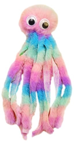 Octopus Katzenspielzeug, Cartoon-Katzenspielzeug, Katzenspielzeug, weiches Haarspielzeug, Spielzeug für Haustiere, Kätzchen, für Haustiere