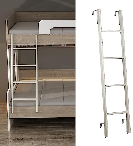 GJMSSMY Adjustable Bunk Bed Ladder - Anti-Slip Metal Steps 4/5 Rungs Vertical Ladder for RV with Hooks Ideal for Dorm Room & Bunk Beds Safe & Sturdy Design
