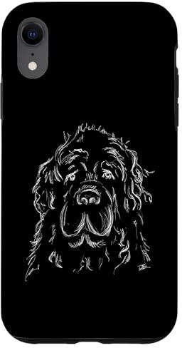 Newfie Dog Portrait Case for iPhone XR