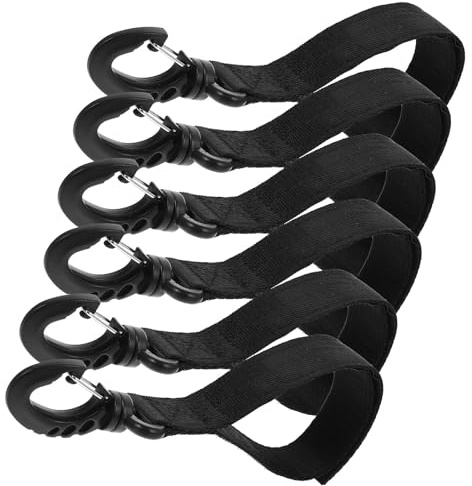 CALLARON 6pcs Outdoor Plastic Boat Dock Hooks Kayak Mooring Hooks with Adjustable Fixing Buckle for Yacht Tie and Kayak Paddle Strap Accessories Random Style