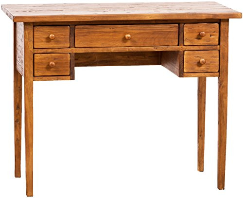 Biscottini Vintage Schreibtisch 100 x 148 x 80 cm | Antiker Schreibtisch aus Holz | Klassische Schreibtische