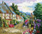 Diamond Vollbedeckung mit Holzrahmen Painting Set Bild 40 x 50 Diamant Malerei Stickerei Handarbeit Basteln Mosaik Steine Blumen Korb Haus am Bach (GJ027)