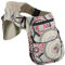 Kunst und Magie Doppel Bauchtasche Sidebag Gürteltasche Festivaltasche Hippie Goa, Farbe:Weiß
