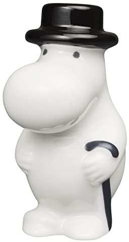 Arabia Minifigurine Moominpappa Sammlerfigur Porzellan Weiß-Schwarz, aus der Moomin Kollektion, Größe: 8cm, 1025539