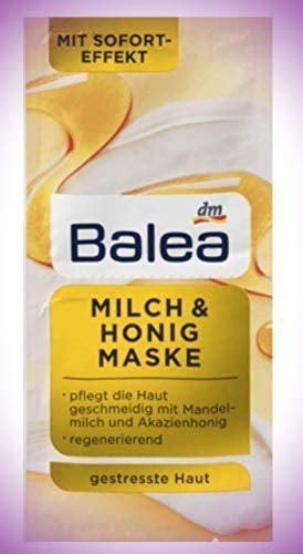 Maske Regenerierend Mit Sofort-Effekt gegen müde, gestresste Haut- Milch & Honig, 10er Pack (10 x 2 x 8 ml)