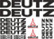 DeutzSet Logo Schriftzug XXL Sponsor Set ca. 40 x 20cm Aufkleber,Sticker,Decal,Autoaufkleber,UV&Waschanlagenfest,Profi-Qualität