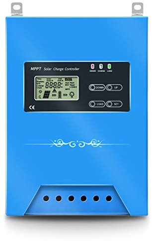 iSunergy 50A MPPT Solar Charge Controller 12V/24V/48V Auto Working Buck Solar Panel Battery Regulator Maintainer with LCD Display for Solar Panel Battery Overload Protection