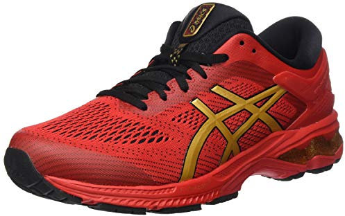 ASICS Herren Gel-Kayano 26 Running Shoe, Klassisches Rot Reines Gold, 39.5 EU