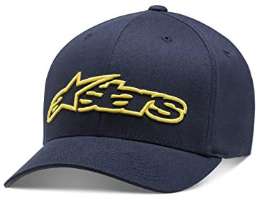 Alpinestars, Blaze Flexfit Hat, Baseball Kappe, Navy/Gelb, S/M