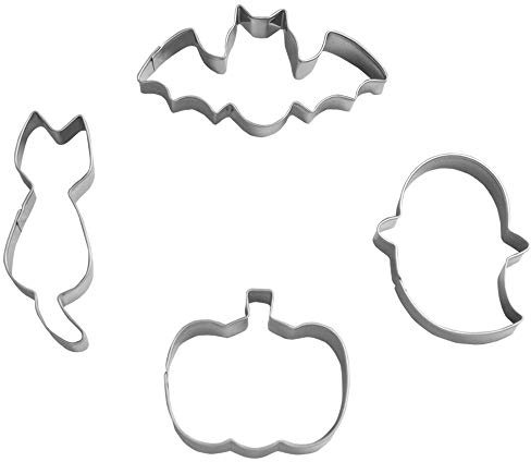 Mini Halloween Ausstechformen Set, von 5,6 cm bis 7,9 cm - 4 Stück - Edelstahl