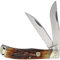 Rough Ryder Jumbo Trapper Taschenmesser mit 2 Edelstahlklingen und Hirsch-Knochengriff mit silbernen Nickelbolstern, RR1801