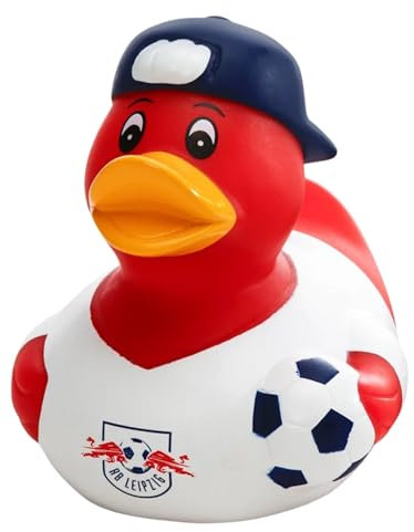 RB Leipzig Badeente - Wappen - rot-weiß Quietscheente Ente Duck RBL - Plus Lesezeichen Wir lieben Fußball