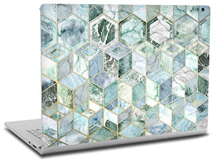 Head Case Designs Offizielle Micklyn Le Feuvre Jade Honigwabe Marmor Muster Vinyl Haut Aufkleber Abziehbild Abdeckung kompatibel mit Microsoft Surface Book 2