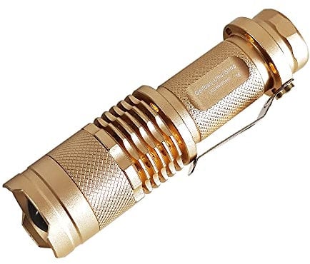 Golfball-Uhu-Shop LED Ballfinder findet massenweise Golfbälle - Golfball Finder Lampe Golfgeschenk (Gold)