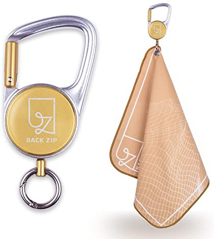 back zip KEENON Sports Mikrofaser Handtuch mit Karabiner Rolle – ideal als Schweißtuch – Wanderzubehör – Mini Handtuch, Sporthandtuch, Gesichtshandtuch schnelltrocknend