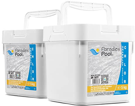 Paradies Pool Chlor Schnell Granulat für Pool, Schwimmbecken, schnell löslich, Inhalt: 10 kg