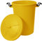 JMS we create smile 50L,80L Plastic Dustbin - Outdoor - Horses - Recycle - Waste - Rubbish Sale (Yellow, 50 Litre)