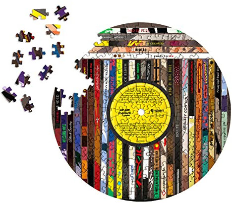 Luckies - Jigsaw Puzzle | Vinyl Records Shaped Jigsaw Board Game | Retro Inspired Wall Art & Wall Hanging | 200 Piece Jig saw Puzzles | Mindfulness Gifts For Women & Men | Hip Hop Classics