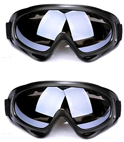 Gloryit Outdoor-Schutzbrillen,2 Stück UV400 Schutzbrille Sanddichte Gläser,Motorradbrille/Skibrille/Winddichte Gläser/Staubdichte Gläser/Sportbrillen,für Outdoor Off-road Snowboard Wandern Augenschut