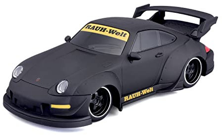 Maisto Tech R/C Porsche 993 RWB: Ferngesteuertes Auto im Maßstab 1:24, 2,4 GHz, mit Pistolengriff-Steuerung, ab 5 Jahren, matt schwarz (581533)