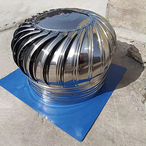 HDYZJQ 500 Mm/20 Zoll Austausch Der Großen Dachlüftungsabdeckung, Turbinen-Ventilatorkappe Aus Edelstahl Für Energiesparende Trockner-Ablufthaube Für Fabrikdächer, Bauernhof Und Werkstatt