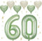 VUCDXOP Avocado Grün Luftballon 60, XXL Riesige Geburtstag Ballon 60, 40 - 101cm Ballon Zahl Deko Folienballon Zahlen 0 & 6, Geburtstagsdeko Jubiläum Party Deko, Fliegt mit Helium (Nummer 60)