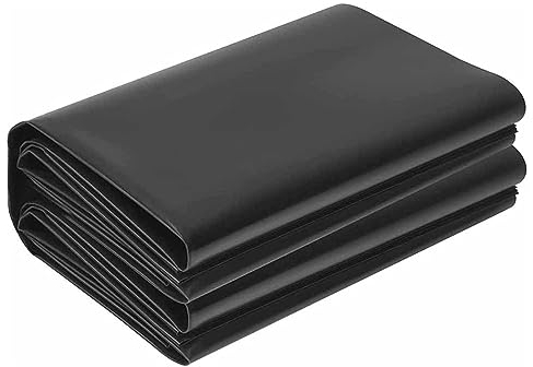 Teichfolie 2x5m 3x9m 4x6m 7x8m 10x15m Schwarz HDPE Teichfolien Wasserfest, Dichtungsfolie Teichmembran Schwimmteich Folie Gartenteich Teichplane Für Wasser, Garten, Bachläufe(Größe:3x5m(9.8x16.4ft))
