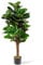 RELAX4LIFE 120 cm Künstlicher Feigenbaum, Kunsttopfpflanzen mit nachgebildeten Blättern und echten Stamm, Dekopflanze ohne Wartung, Büropflanze im Topf, Grünpflanze für den Innen- und Außenbereich