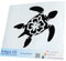 INDIGOS UG Auto Aufkleber Auto - 200x167 mm - Schildkröte Hawaii - schwarz - Selbstklebender Sticker für Auto, Fenster, Bus oder LKW