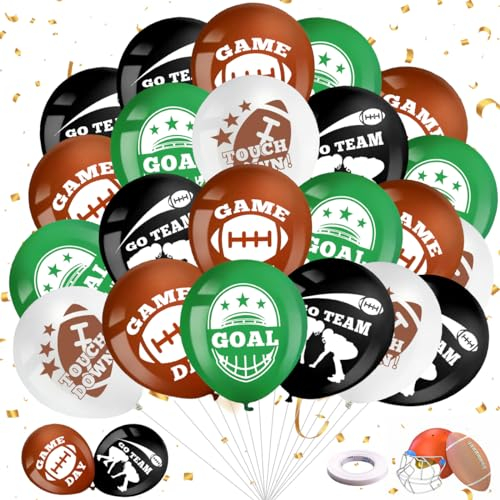 American Football Deko,Superbowl Party Deko,Super Bowl American Football Ballons,NFL Dekoration,Super Bowl Deko 2024,NFL Superbowl Deko für Superbowl Party Footballabend,Sport Touchdown Game Day