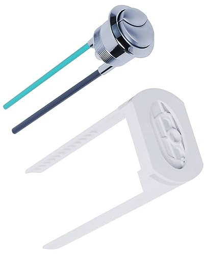 Botón de inodoro cromado de doble descarga, placa trasera de repuesto y botones de descarga dobles compatibles con Geberit Impuls 250 para inodoro estándar ideal