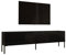 3E 3xE living.com TV- Schrank in Schwarz Matt/Schwarz Hochglanz mit Beinen in Schwarz, A: B: 170 cm, H: 52 cm, T: 32 cm
