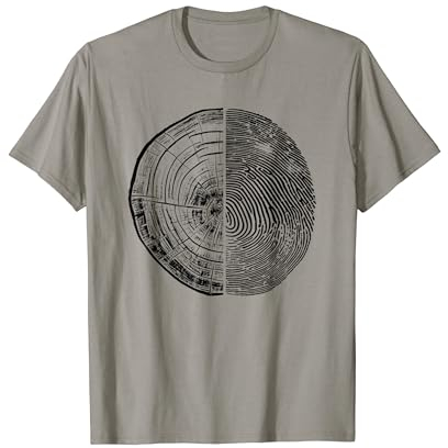 Baumringe und Fingerabdruck T-Shirt