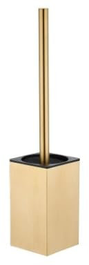 Toilet Brush and Holder, NSCMQSL Toilet Bowel Brush for Cleaning with Stainless Steel Handle,Space Saving for Storage Square Toilet Brush Freestanding (Brushed Gold)