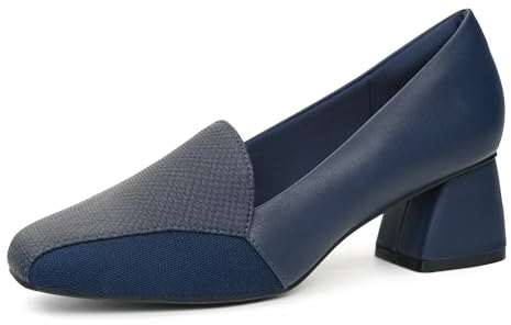 Ortho+rest Damen Bunion Hallux Valgus Pumps Orthopädische Kleid Schuhe Plattform Loafers(39.5,Navy)