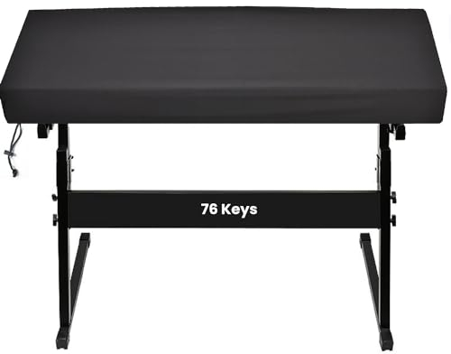 Digital Piano Keyboard und Portable Arranger Keyboards Staubschutzhülle, elastischer Stoff, Digital Piano Keyboards Abdeckung für die meisten Marken Digital Piano Keyboard (76 Tasten Abdeckung)