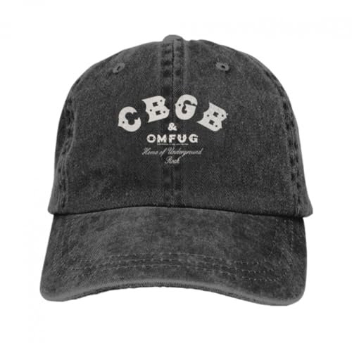 TRTDYF Baseball Kappe Trucker Cap CBGB New York Strapazierfähige Baseballkappe, verstellbare Dad-Mütze, Schwarz Geschenk