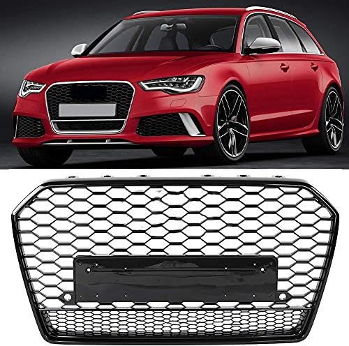 Auto Front Kühlergrille für Audi A6 S6 C7 2015-2018,Front Nieren Kühlergrill Front stoßstange Gitter Waben Grill Dauerhaft