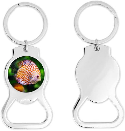 Personalised Bottle Opener Keyring, Custom Printed Photo, Image or Logo, Chrome
