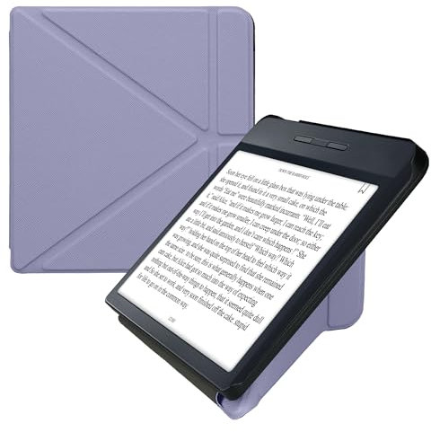 kwmobile Étui Compatible avec Kobo Libra H2O Coque - Étui à Rabat magnétique Tablette eReader Similicuir - Lavande