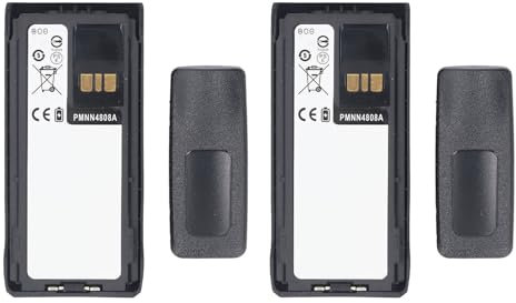 2 Baterías PMNN4808A PMNN4808 Walkie Talkie para 3000 MAh, 7,2 V, 22,2 WH, Batería de Iones de Litio, Batería de Radio Bidireccional con Clip para Radio R7 R7A
