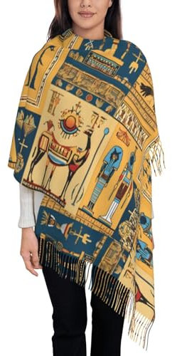 Damen Schal Stammesserie Des Alten Ägypten Stola Scarf Mode Weicher Schal Lange Winterschal Für Kalte Wintertage Angenehmes Tragegefühl