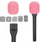 Adaptador de mano Interview GO - Mango de micrófono para Rode Wireless GO II Mic, Wireless GO/Me/Pro, DJI Mic, DJI Mic 2, con funda de espuma para micrófono by YOUSHARES (Rosa)