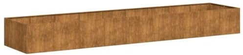vidaXL Jardinera oxidada Acero corten 360x80x40 cm, macetero, Soporte para Plantas, lecho Elevado, Soporte para jardineras, Bandeja para Plantas