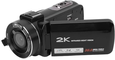 2K Video Camera with 16X Digital Zoom and Remote Control for Travel - FHD 1080P Video Recorder Camcorder with Screen